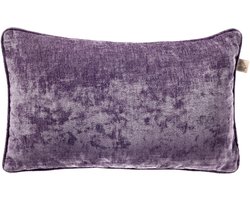Dutch Decor LEWY - kussenhoes 30x50 cm - glansvelours - Mysterioso - paars - met rits - zonder binnenkussen
