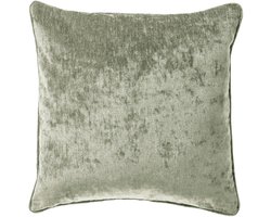 Dutch Decor LEWY - kussenhoes 45x45 cm - glansvelours - Green Milieu - groen - met rits - zonder binnenkussen