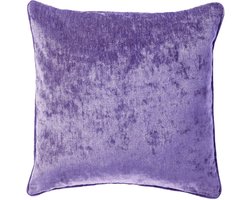 Dutch Decor LEWY - kussenhoes 45x45 cm - glansvelours - Very Peri - paars - met rits - zonder binnenkussen