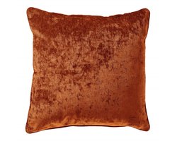 Dutch Decor LEWY - Kussenhoes 45x45 cm - Potters Clay - Oranje - met rits - zonder binnenkussen