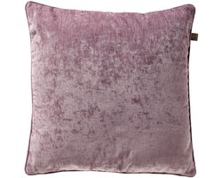 Dutch Decor LEWY - kussenhoes 60x60 cm - glansvelours - groot formaat - Dusky Orchid - paars - met rits - zonder binnenkussen