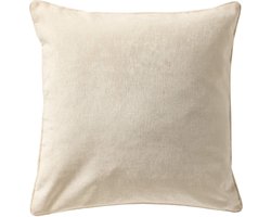 Dutch Decor LEWY - kussenhoes 60x60 cm - glansvelours - groot formaat - Snow White - wit - met rits - zonder binnenkussen