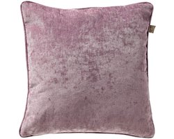 Dutch Decor LEWY - sierkussen 45x45 cm - glansvelours - Dusky Orchid - paars - Inclusief binnenkussen - Luxe kussens voor woonkamer & bank