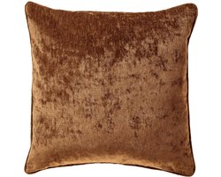 Dutch Decor LEWY - Sierkussen 45x45 cm - Tobacco Brown - Bruin - Inclusief binnenkussen - Luxe kussens voor woonkamer & bank