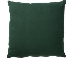 Dutch Decor LINN - Kussenhoes 45x45 cm - 100% linnen - effen kleur - Mountain View - donkergroen - met rits - zonder binnenkussen