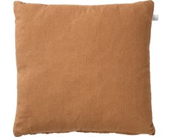 Dutch Decor LINN - kussenhoes 45x45 cm - 100% linnen - effen kleur - Tobacco Brown - bruin - met rits - zonder binnenkussen