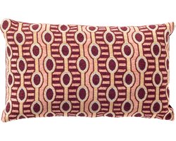 Dutch Decor LIRO - sierkussen 30x50 cm - chenille - Maroon Banner - multicolour - Inclusief binnenkussen - Luxe kussens voor woonkamer & bank