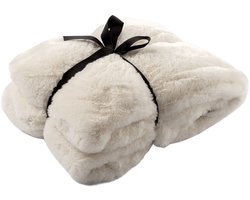 Dutch Decor - LIZE - plaid 140x180 cm - 100% gerecycled polyester - Snow White - wit