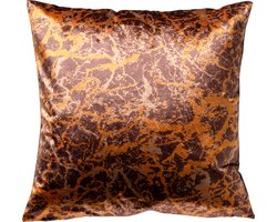 Dutch Decor MARIN - Kussenhoes 45x45 cm - velvet - Cappuccino - multicolour - met rits - zonder binnenkussen