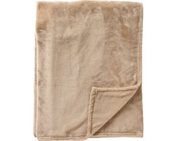 Dutch Decor - MARLON - Bedsprei 240x260 cm - effen kleur - heerlijk zacht - Irish Cream- beige