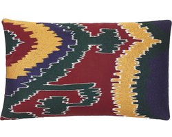 Dutch Decor MARS - Kussenhoes geborduurd - 30x50 cm - rood - geel - blauw - groen - met rits