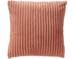 Dutch Decor MART - kussenhoes 45x45 cm - zacht ribfluweel - gerecycled - Muted Clay - roze - met rits - zonder binnenkussen
