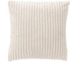 Dutch Decor MART - sierkussen 45x45 cm - zacht ribfluweel - corduroy - Snow White - wit - Inclusief binnenkussen - Luxe kussens voor woonkamer & bank