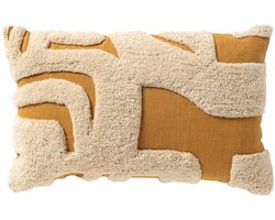 Dutch Decor MILLY - kussenhoes 30x50 cm - organisch patroon - Chai Tea - geel - met rits - zonder binnenkussen