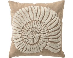 Dutch Decor MORGAN - kussenhoes 45x45 cm - schelp - Irish Cream - beige - met rits - zonder binnenkussen