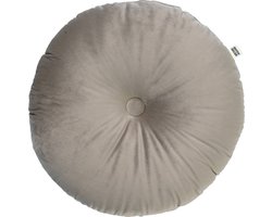 Dutch Decor - OLLY - sierkussen Ø40 cm - rond velvet - Pumice Stone - beige