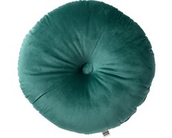 Dutch Decor - OLLY - sierkussen Ø40 cm - rond velvet - Sagebrush Green - groen