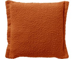 Dutch Decor OTIS - Sierkussen 45x45 cm - effen kleur - unieke stof - Potters Clay - oranje - Inclusief binnenkussen - Luxe kussens voor woonkamer & bank