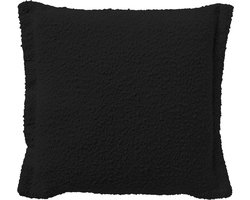 Dutch Decor OTIS - Sierkussen 45x45 cm - effen kleur - unieke stof - Raven - zwart - Inclusief binnenkussen - Luxe kussens voor woonkamer & bank