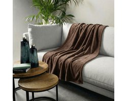 Dutch Decor - OWEN - plaid 130x160 cm - coral fleece deken - heerlijk zacht - Chocolate Martini - bruin