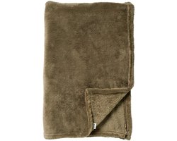 Dutch Decor - OWEN - plaid 130x160 cm - coral fleece deken - heerlijk zacht - Military Olive - groen