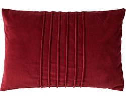 Dutch Decor PAX - sierkussen 40x60 cm - 100% katoen - velvet - Merlot - rood - Inclusief binnenkussen - Luxe kussens voor woonkamer & bank