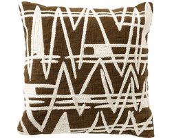 Dutch Decor PEPE - Sierkussen 45x45 cm - 100% katoen - geweven print - Military Olive - groen - Inclusief binnenkussen