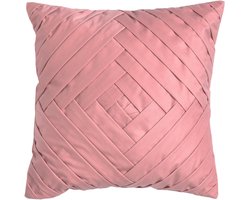 Dutch Decor PHILLY - sierkussen 45x45 cm - velvet - Dusty Rose - roze - Inclusief binnenkussen - Luxe kussens voor woonkamer & bank