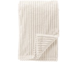 Dutch Decor - Plaid 140x180 cm - MARTHY – superzacht, warm, donzig, rib design – wit