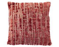 Dutch Decor REMUS - kussenhoes 45x45 cm - bouclé - Ketchup - rood - met rits - zonder binnenkussen