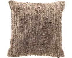 Dutch Decor REMUS - sierkussen 45x45 cm - bouclé - Driftwood - taupe - Inclusief binnenkussen - Luxe kussens voor woonkamer & bank