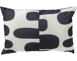 Dutch Decor - RIVANO - Outdoor Kussenhoes 40x60 cm - waterafstotend en uv-bestendig - Charcoal Gray - grijs