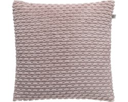 Dutch Decor ROLF - Kussenhoes 45x45 cm - lila - paars - pasteltint - effen dessin - met rits