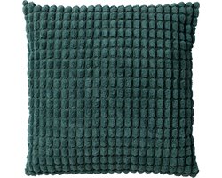 Dutch Decor ROME - kussenhoes 45x45 cm - effen kleur - 3D-structuur - Sagebrush Green - groen - met rits - zonder binnenkussen