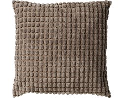 Dutch Decor ROME - Sierkussen 45x45 cm - 100% polyester - effen kleur - Driftwood - taupe - Inclusief binnenkussen