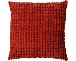 Dutch Decor ROME - Sierkussen 45x45 cm - 100% polyester - effen kleur - Potters Clay - oranje - Inclusief binnenkussen