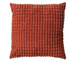 Dutch Decor ROME - Sierkussen 45x45 cm - 100% polyester - effen kleur - Potters Clay - oranje - Inclusief binnenkussen_ - Luxe kussens voor woonkamer & bank