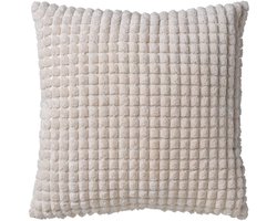 Dutch Decor ROME - sierkussen 45x45 cm - effen kleur - 3D-structuur - Snow White - wit - Inclusief binnenkussen - Luxe kussens voor woonkamer & bank