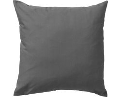 Dutch Decor - SANTORINI - Buitenkussen 45x45 cm - outdoor - waterafstotend en uv-bestendig - Charcoal Gray - antraciet