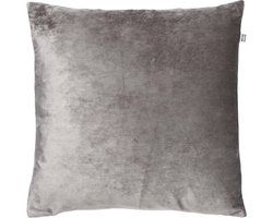 Dutch Decor SKY - kussenhoes 45x45 cm - velvet - Driftwood - taupe - met rits - zonder binnenkussen