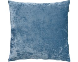 Dutch Decor SKY - kussenhoes 45x45 cm - velvet - Provincial Blue - lichtblauw - met rits - zonder binnenkussen
