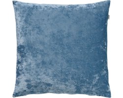 Dutch Decor SKY - Kussenhoes velvet 45x45 cm - Provincial Blue - lichtblauw - met rits - zonder binnenkussen