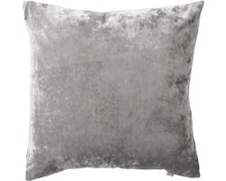 Dutch Decor SKY - Sierkussen velvet 45x45 cm - Micro Chip - lichtgrijs - Inclusief binnenkussen - Luxe kussens voor woonkamer & bank