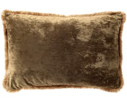 Dutch Decor SKYLER - kussenhoes 40x60 cm - fluweel - Military Olive - groen - met rits - zonder binnenkussen