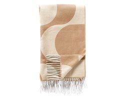 Dutch Decor - SWIRL - plaid 140x180 cm - golvend motief - Irish Cream - beige