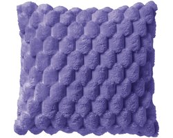 Dutch Decor VIVA - sierkussen 45x45 cm - superzacht - 100% gerecycled - Liberty - paars - Inclusief binnenkussen - Luxe kussens voor woonkamer & bank