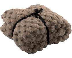 Dutch Decor - VIVIAN - plaid 150x200 cm - 100% gerecycled polyester - Driftwood - taupe