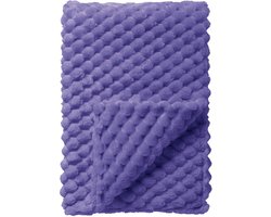 Dutch Decor - VIVIAN - plaid 150x200 cm - superzacht - 100% gerecycled - Liberty - paars