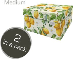 Dutch Design Brand - Dutch Design Storage Box Medium - Opbergdoos - Opbergbox - Bewaardoos - Citroenen - Lemons