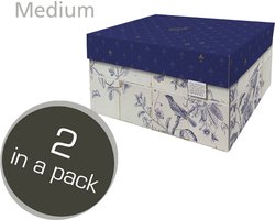 Dutch Design Brand - Dutch Design Storage Box Medium - Opbergdoos - Opbergbox - Bewaardoos - Delfs Blauw - Holland - Tegeltjes - Royal Dutch